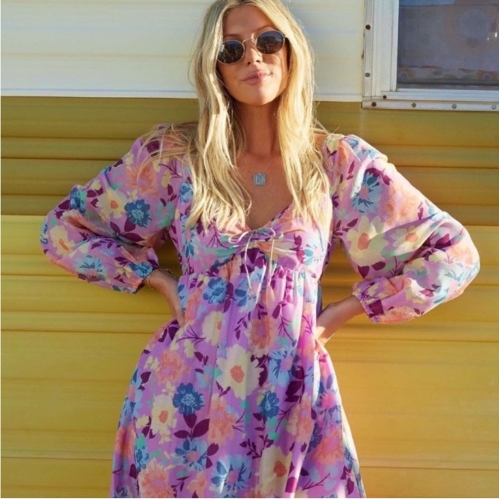 NEW Salty blonde paradise love long sleeve billabong dress